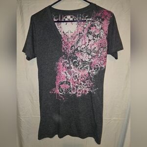 Sinful Affliction womens size‎ MD dark grey and pink